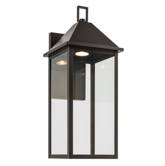 KICHLER 59159OZDS Prin 22 Inch 1 Light Outdoor DarkSky Wall Light with Clear Glass in Olde Bronze