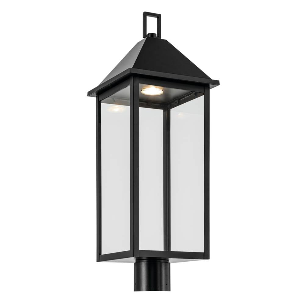 KICHLER 59161BKDS Prin 25 Inch 1 Light Outdoor Darksky Post Light With Clear Glass In Black