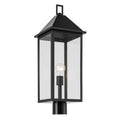 KICHLER 59161BK Prin 25 Inch 1 Light Outdoor Post Light With Clear Glass In Black