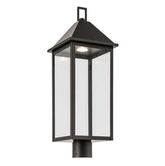 KICHLER 59161OZDS Prin 25 Inch 1 Light Outdoor DarkSky Post Light with Clear Glass in Olde Bronze