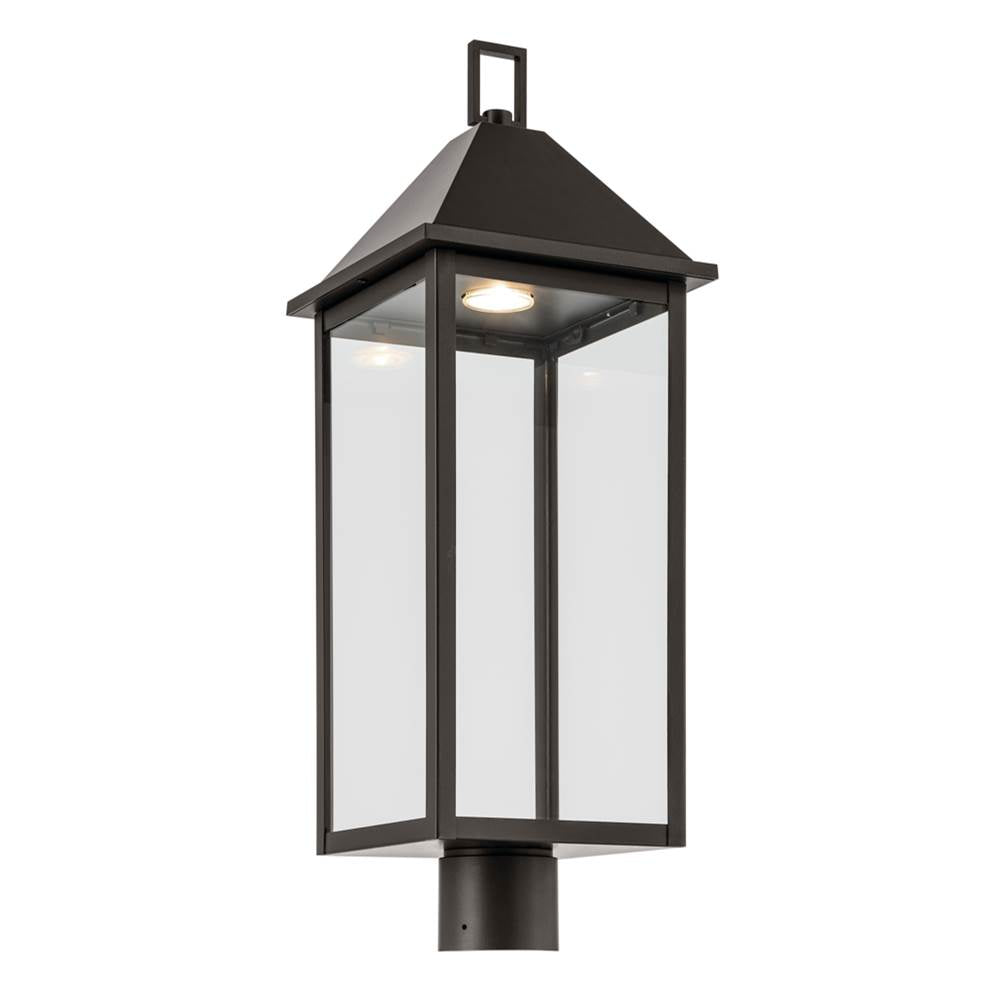 KICHLER 59161OZDS Prin 25 Inch 1 Light Outdoor Darksky Post Light With Clear Glass In Olde Bronze
