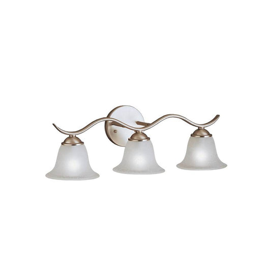 KICHLER 6323NI Dover 22.5" 3 Light Vanity Light with Etched Seeded Glass in Brushed Nickel