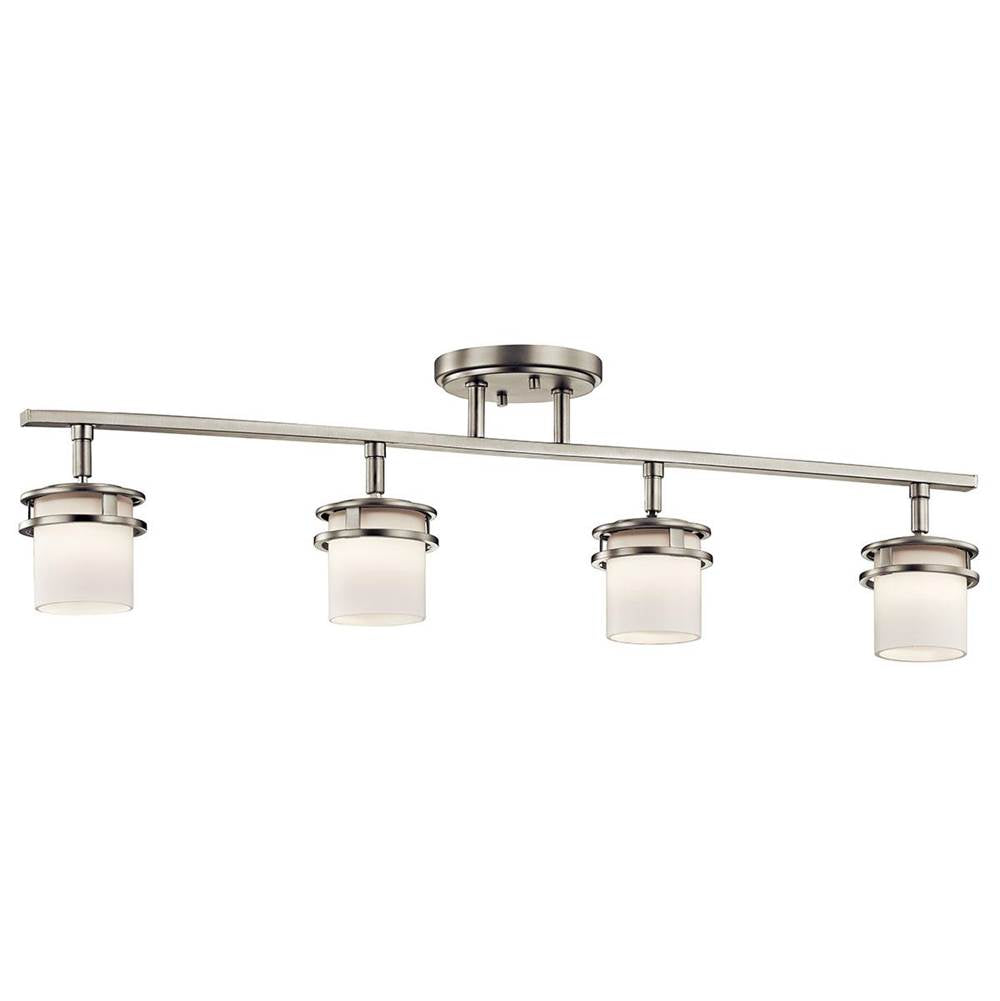 KICHLER 7772NI Hendrik 30" 4 Light Rail Light with Satin Etched Cased Opal Brushed Nickel