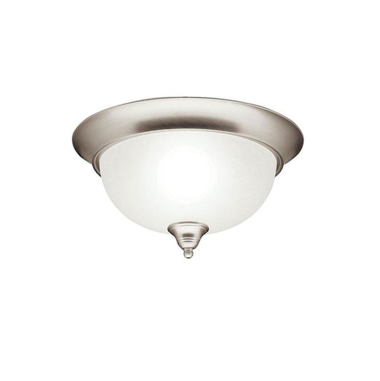 KICHLER 8064NI Dover 2 Light Flush Mount Brushed Nickel