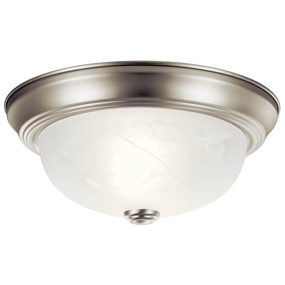 KICHLER 8108NI 11.25" 2 Light Flush Mount Brushed Nickel
