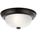 KICHLER 8108TZ 11.25" 2 Light Flush Mount Tannery Bronze