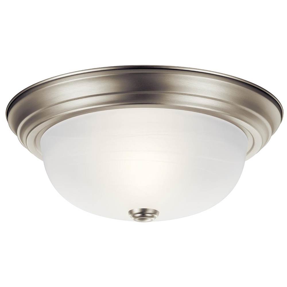 KICHLER 8109NI 13.25" 2 Light Flush Mount Brushed Nickel