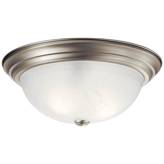 KICHLER 8110NI 15.25" 3 Light Flush Mount Brushed Nickel