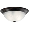 KICHLER 8110TZ 15.25" 3 Light Flush Mount Tannery Bronze