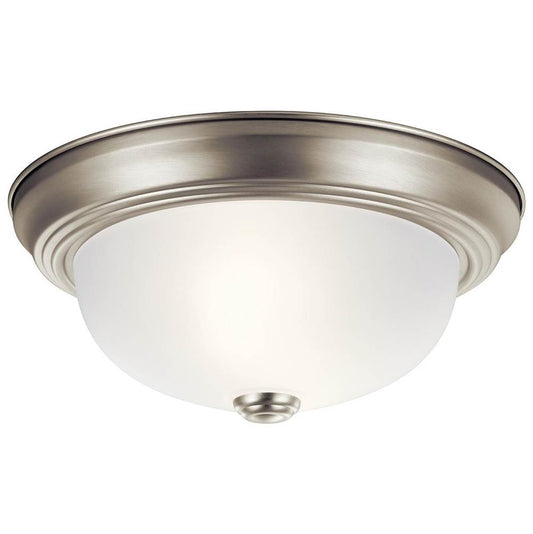 KICHLER 8111NI 11.25" 2 Light Flush Mount Brushed Nickel
