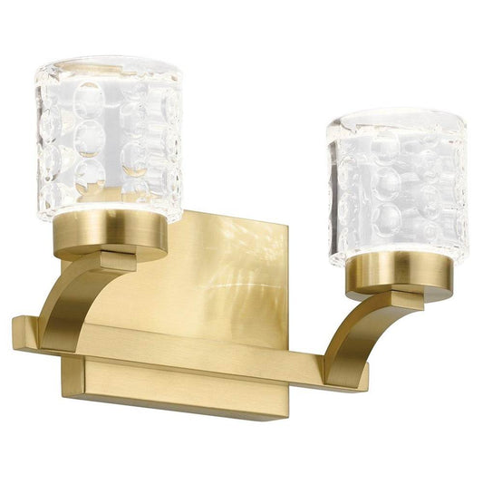ELAN 84040CG Rene 3000K LED 2 Light Vanity Light Champagne Gold