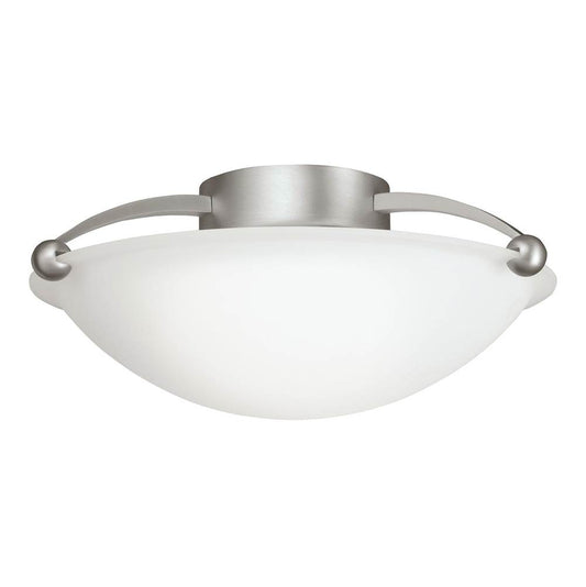 KICHLER 8405NI 15" 2 Light Semi Flush Brushed Nickel