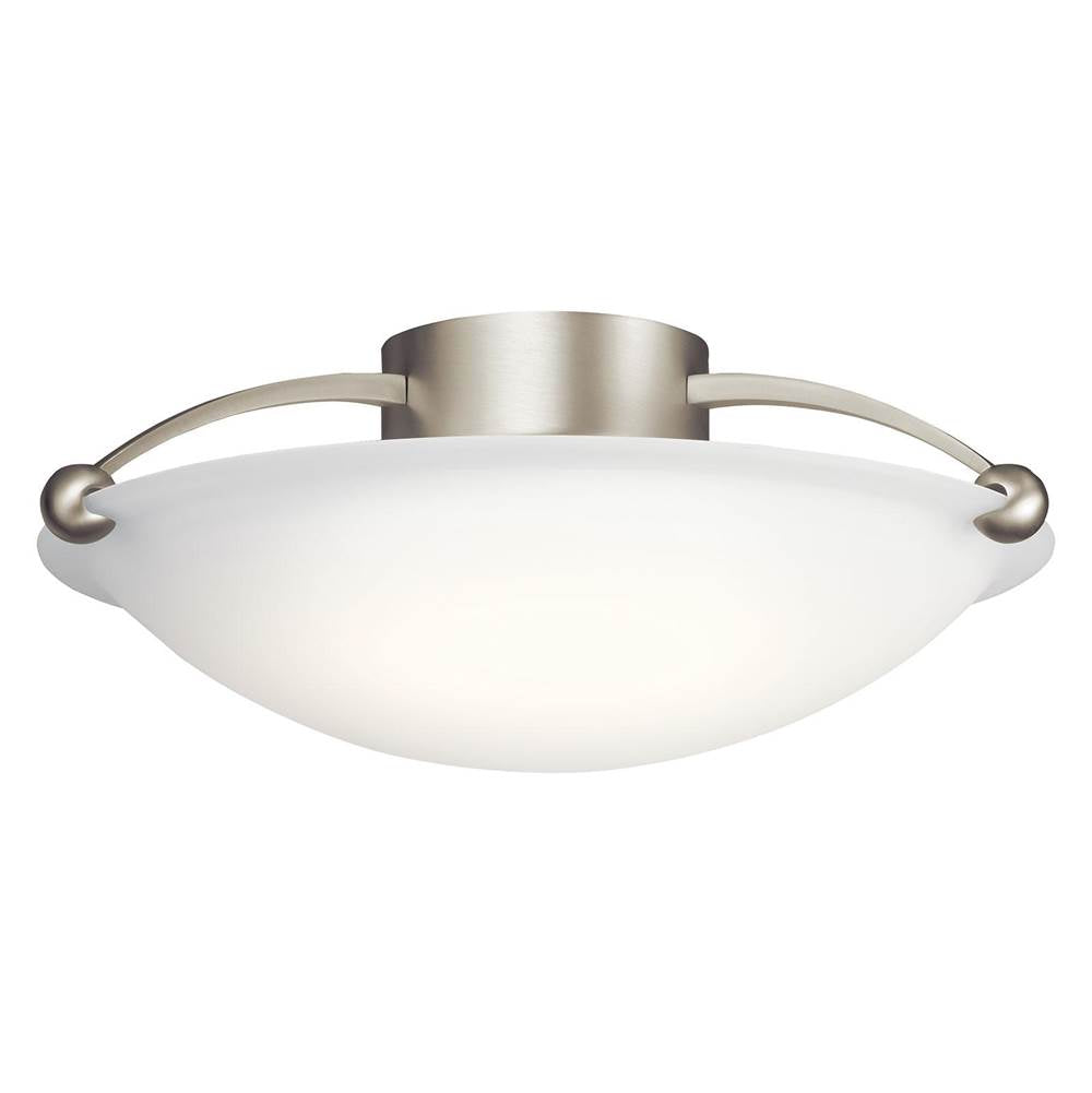 KICHLER 8406NI 17" 3 Light Semi Flush Brushed Nickel