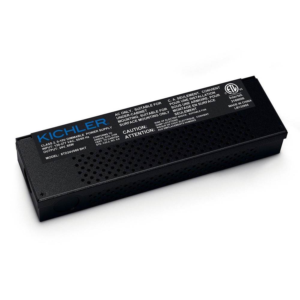 KICHLER 8TD24V060BKT 8TD 60W 24V 0-10V Dimmable LED Driver Black