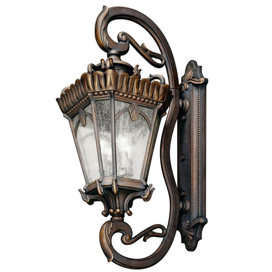 KICHLER 9360LD Tournai 46" 4 Light Outdoor Wall Light with Clear Seeded Glass in Londonderry