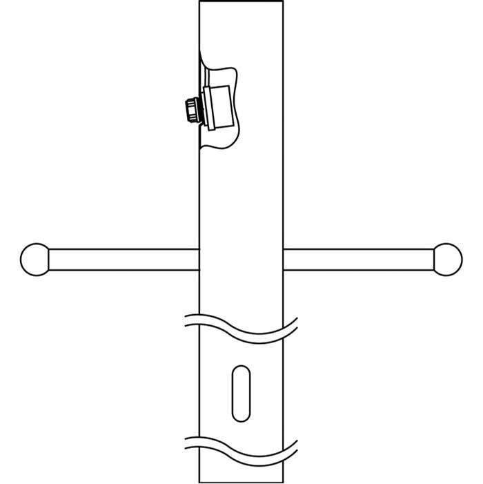 KICHLER 9502BK 3" x 84" Direct Burial Ladder Rest Internal Photocell Post Black