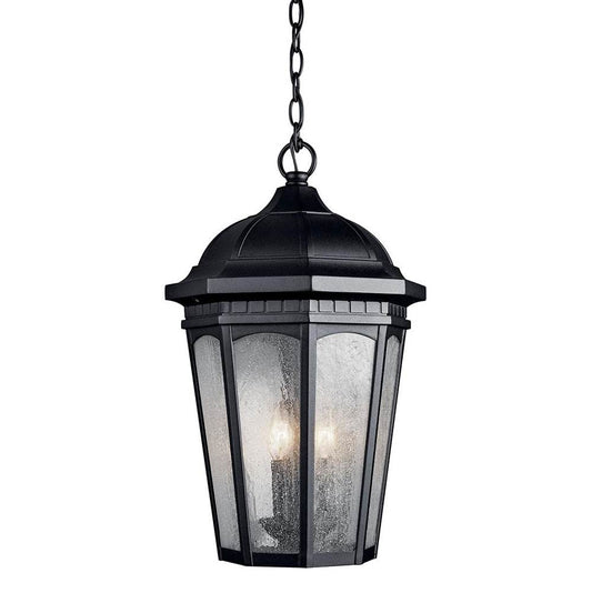 KICHLER 9539BKT Courtyard 3 Light Pendant Textured Black