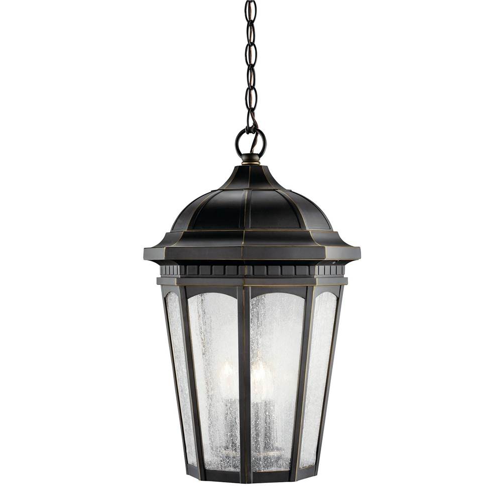 KICHLER 9539RZ Courtyard 3 Light Pendant Rubbed Bronze