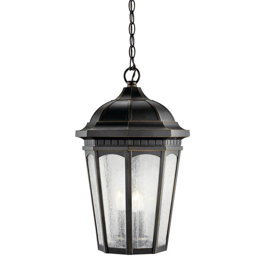 KICHLER 9539RZ Courtyard 3 Light Pendant Rubbed Bronze