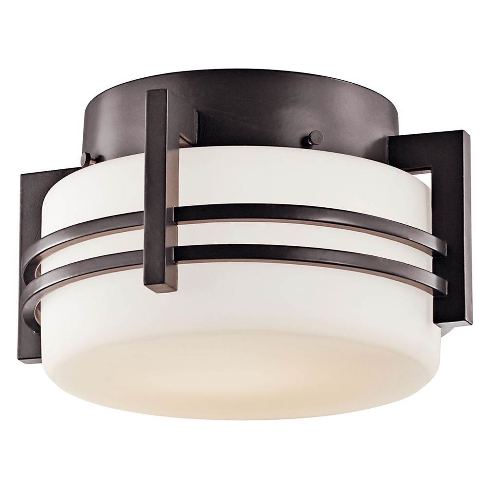 KICHLER 9557AZ Pacific Edge 1 Light Flush Mount Architectural Bronze