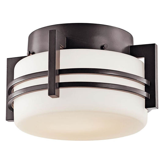 KICHLER 9557AZ Pacific Edge 1 Light Flush Mount Architectural Bronze