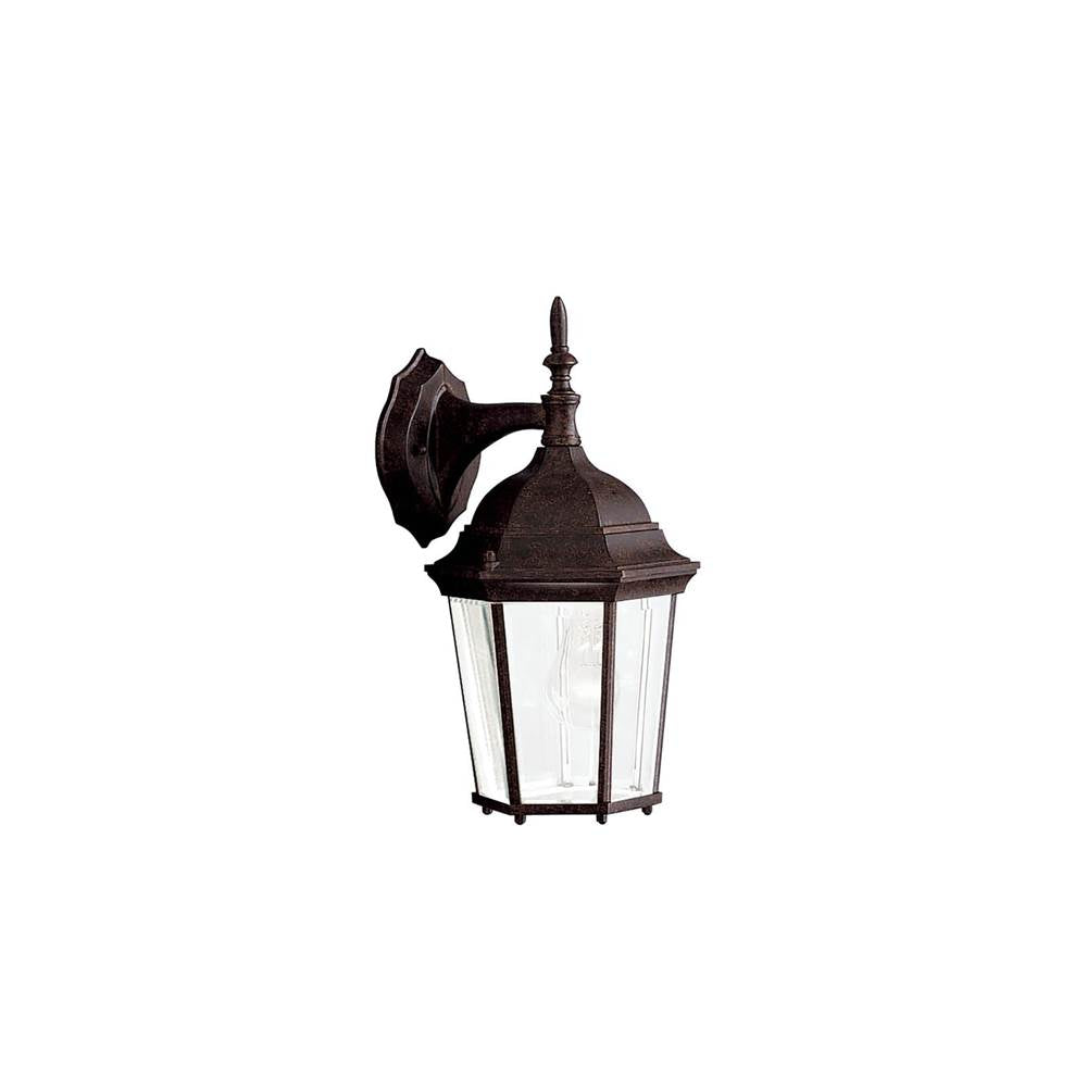 KICHLER 9650TZ Madison 14.75" 1 Light Outdoor Wall Light with Clear Beveled Glass in Tannery Bronze