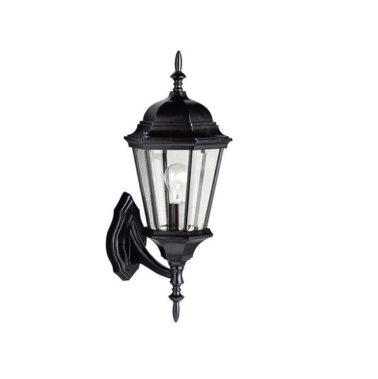 KICHLER 9653BK Madison 20 inch 1 Light Outdoor Wall Light with Clear Beveled Glass in Black