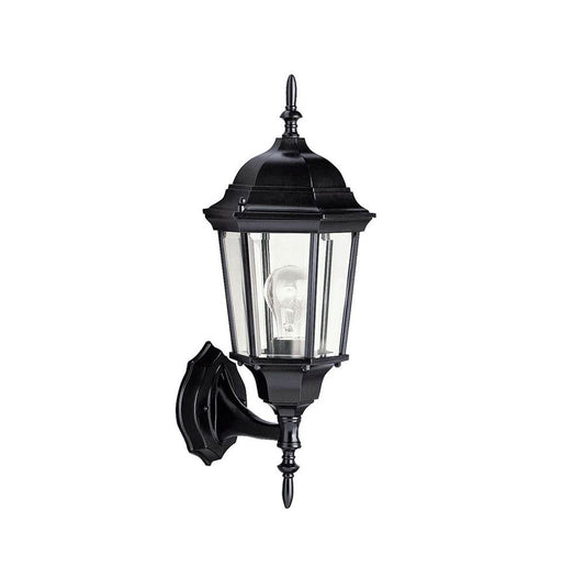 KICHLER 9654BK Madison 22.75" 1 Light Outdoor Wall Light with Clear Beveled Glass in Black