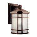 KICHLER 9719PR Cameron 14.25" 1 Light Outdoor Wall Light with Etched Linen Glass in Prairie Rock