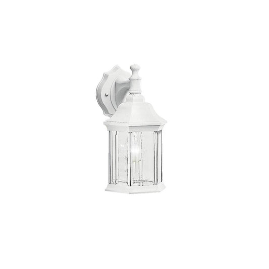 KICHLER 9776WH Chesapeake 11.75" 1 Light Outdoor Wall Light with Clear Beveled Glass in White
