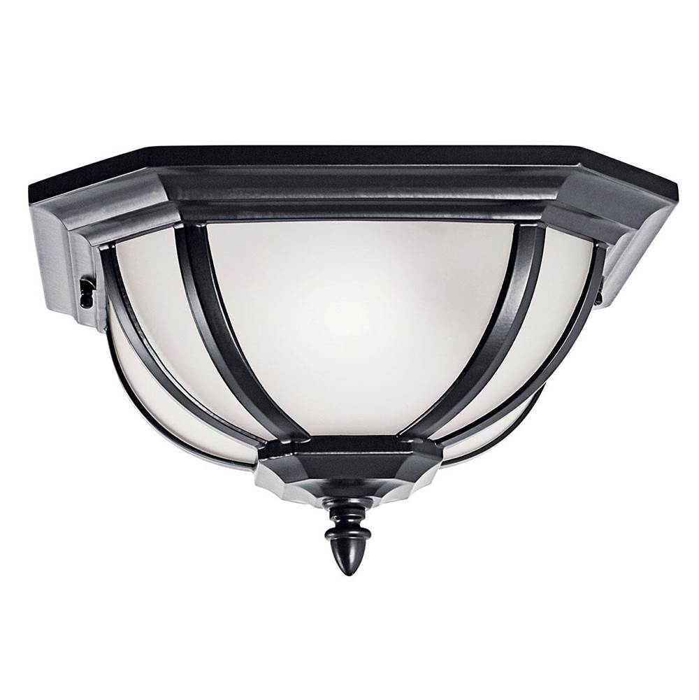 KICHLER 9848BK Salisbury 2 Light Flush Mount Black