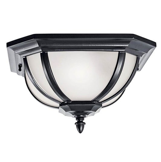 KICHLER 9848BK Salisbury 2 Light Flush Mount Black