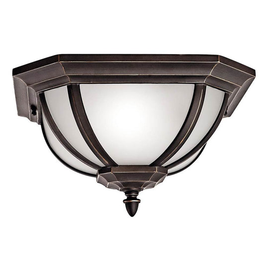 KICHLER 9848RZ Salisbury 2 Light Flush Mount Rubbed Bronze