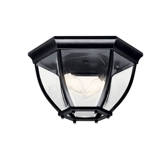 KICHLER 9886BK Barrie 2 Light Flush Mount Black
