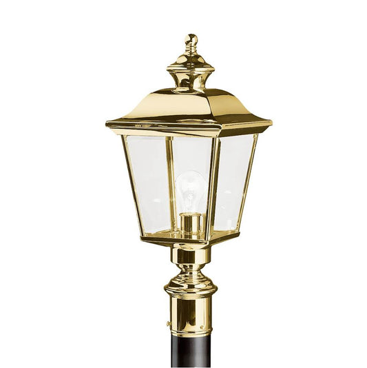 KICHLER 9913PB Bay Shore 1 Light Post Light Polished Brass