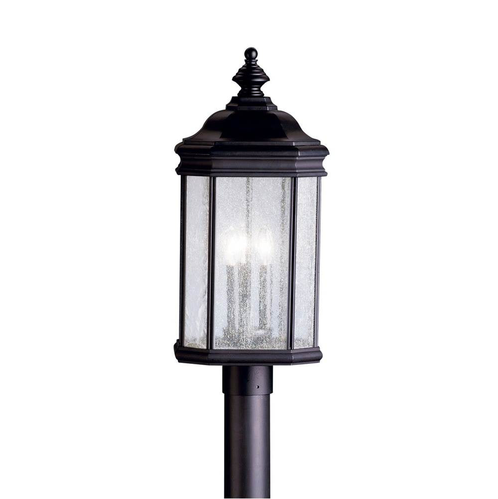 KICHLER 9918BK Kirkwood 3 Light Post Light Black