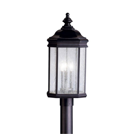 KICHLER 9918BK Kirkwood 3 Light Post Light Black