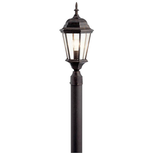 KICHLER 9956TZ Madison 21.5" 1 Light Post Light with Clear Beveled Glass in Tannery Bronze