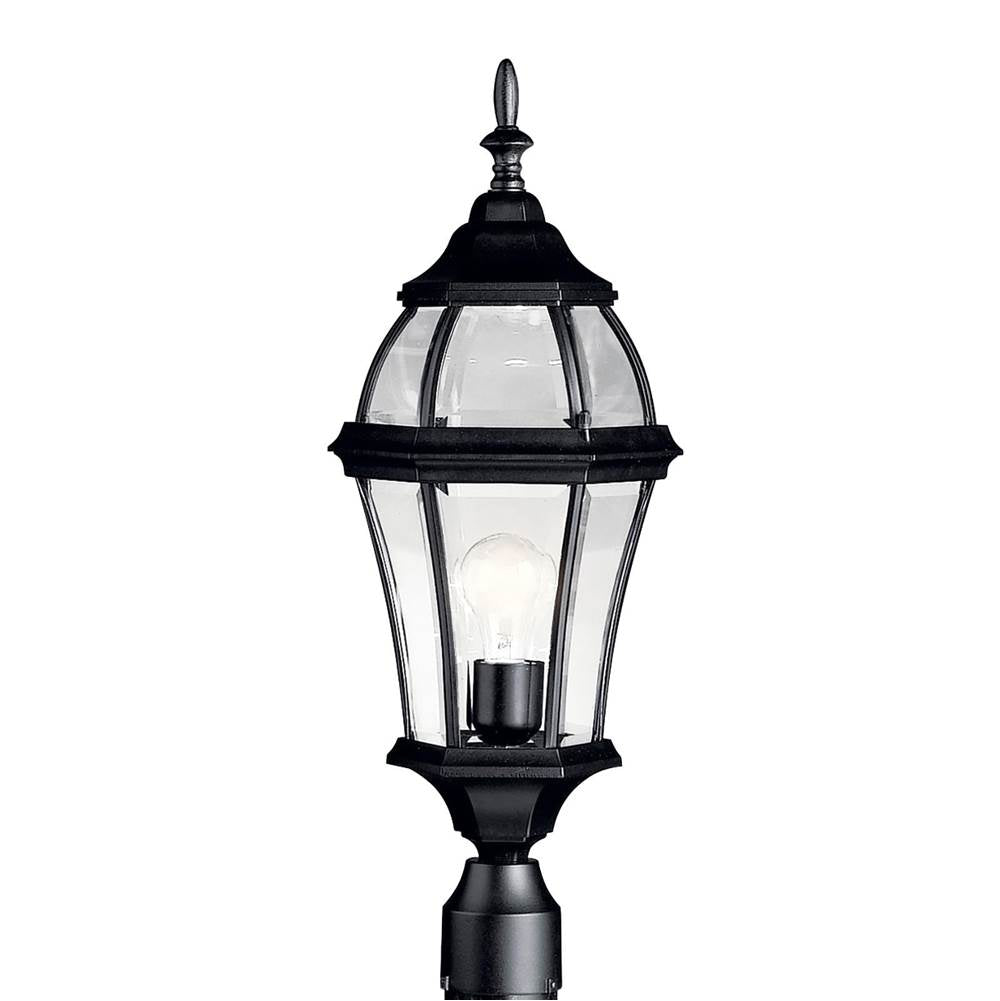 KICHLER 9992BK Townhouse 1 Light Post Mount Black