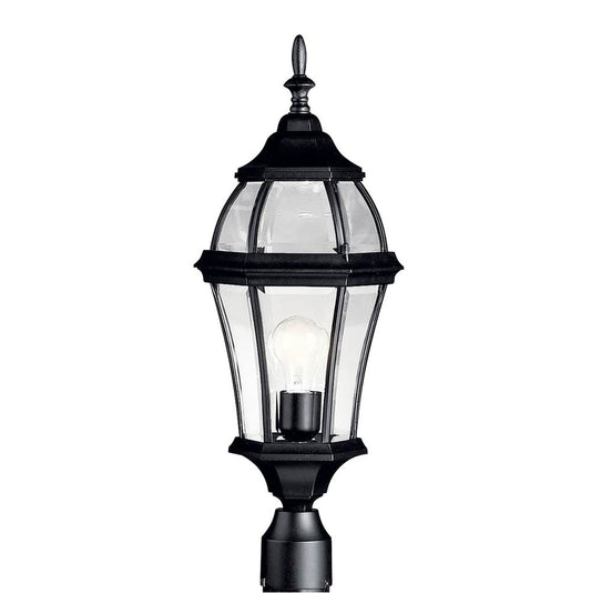 KICHLER 9992BK Townhouse 1 Light Post Mount Black