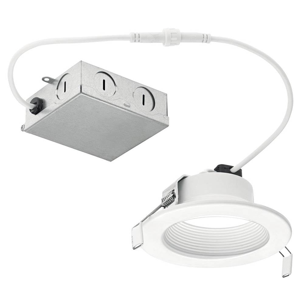 KICHLER DLRC04R2790WHT Direct-to-Ceiling 4 inch Round Recessed 27K LED Downlight in White