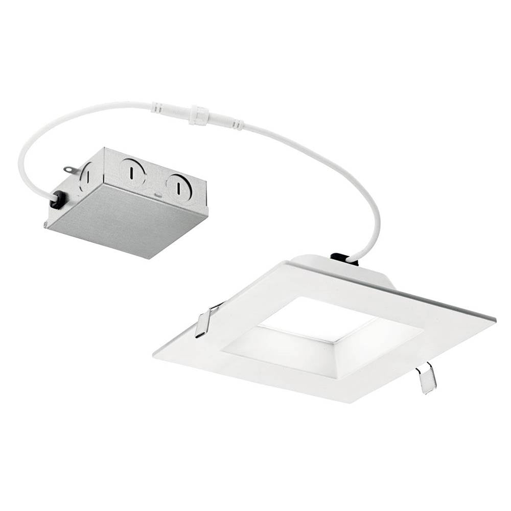 KICHLER DLRC06S2790WHT Direct-to-Ceiling 6 inch Square Recessed 27K LED Downlight in White
