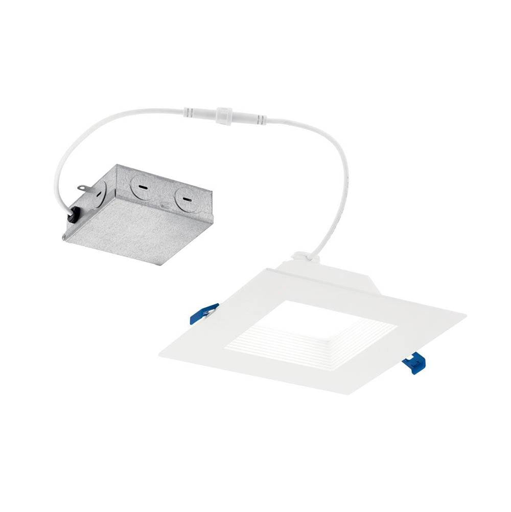 KICHLER DLRC06S3090WHT Direct-to-Ceiling 6 inch Square Recessed 30K LED Downlight in White