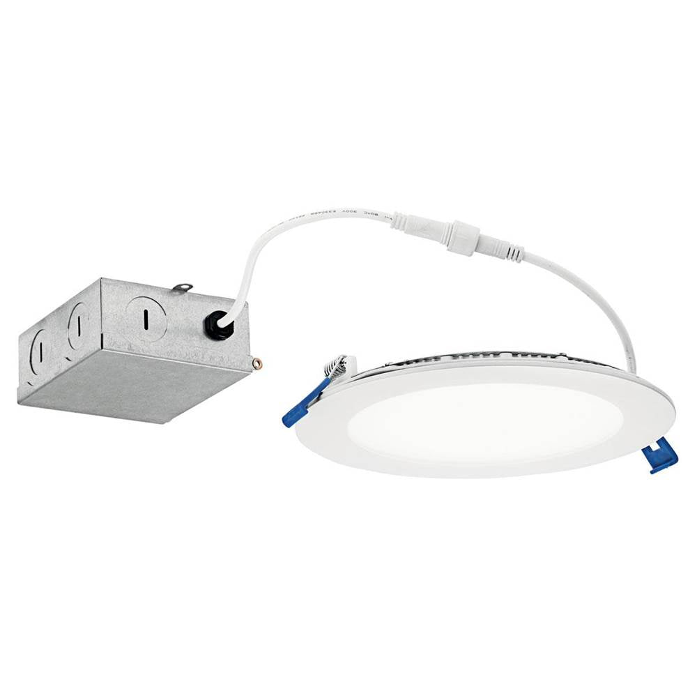 KICHLER DLSL06R2790WHT Direct-to-Ceiling 6 inch Round Slim 27K LED Downlight in White
