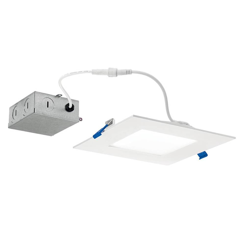 KICHLER DLSL06S2790WHT Direct-to-Ceiling 6 inch Square Slim 27K LED Downlight in White