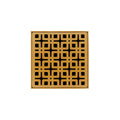 INFINITY DRAIN KD 4-2P PG KD 4 4" x 4" KD 4 Complete Kit with Link Pattern Decorative Plate in Polished Gold with PVC Drain Body, 2" Outlet