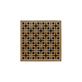 INFINITY DRAIN KD 5-2H SB KD 5 5" x 5" KD 5 Complete Kit with Link Pattern Decorative Plate in Satin Bronze with Cast Iron Drain Body for Hot Mop, 2" Outlet