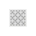 INFINITY DRAIN KDB 4-A MW KD 4 4" x 4" KDB 4 Complete Kit with Link Pattern Decorative Plate in Matte White with ABS Bonded Flange Drain Body, 2", 3" and 4" Outlet