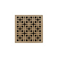 INFINITY DRAIN KDB 4-P SC KD 4 4" x 4" KDB 4 Complete Kit with Link Pattern Decorative Plate in Satin Champagne with PVC Bonded Flange Drain Body, 2", 3" and 4" Outlet