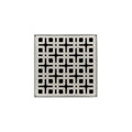 INFINITY DRAIN KDB 4-P SS KD 4 4" x 4" KDB 4 Complete Kit with Link Pattern Decorative Plate in Satin Stainless with PVC Bonded Flange Drain Body, 2", 3" and 4" Outlet